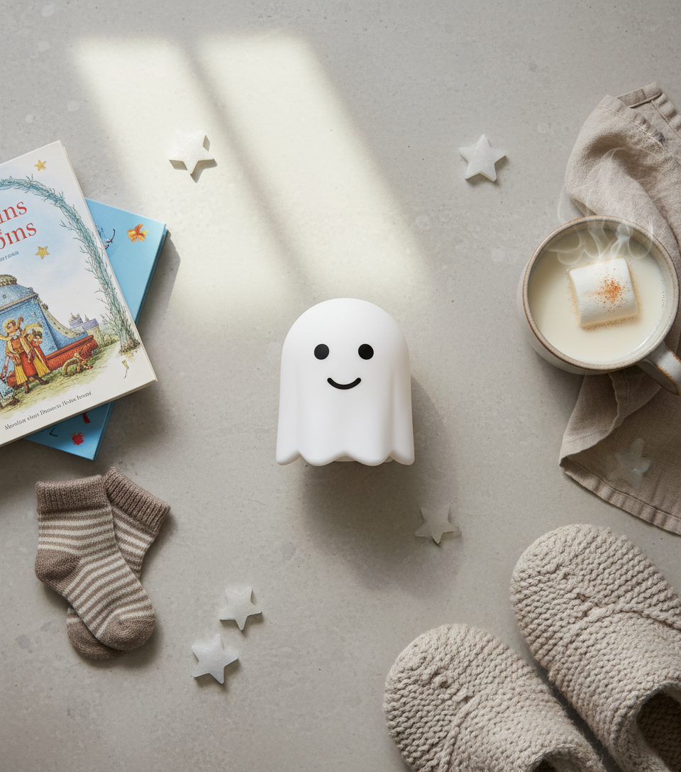 BOO schattig spooklamp - LED Nachtlampje oplaadbaar