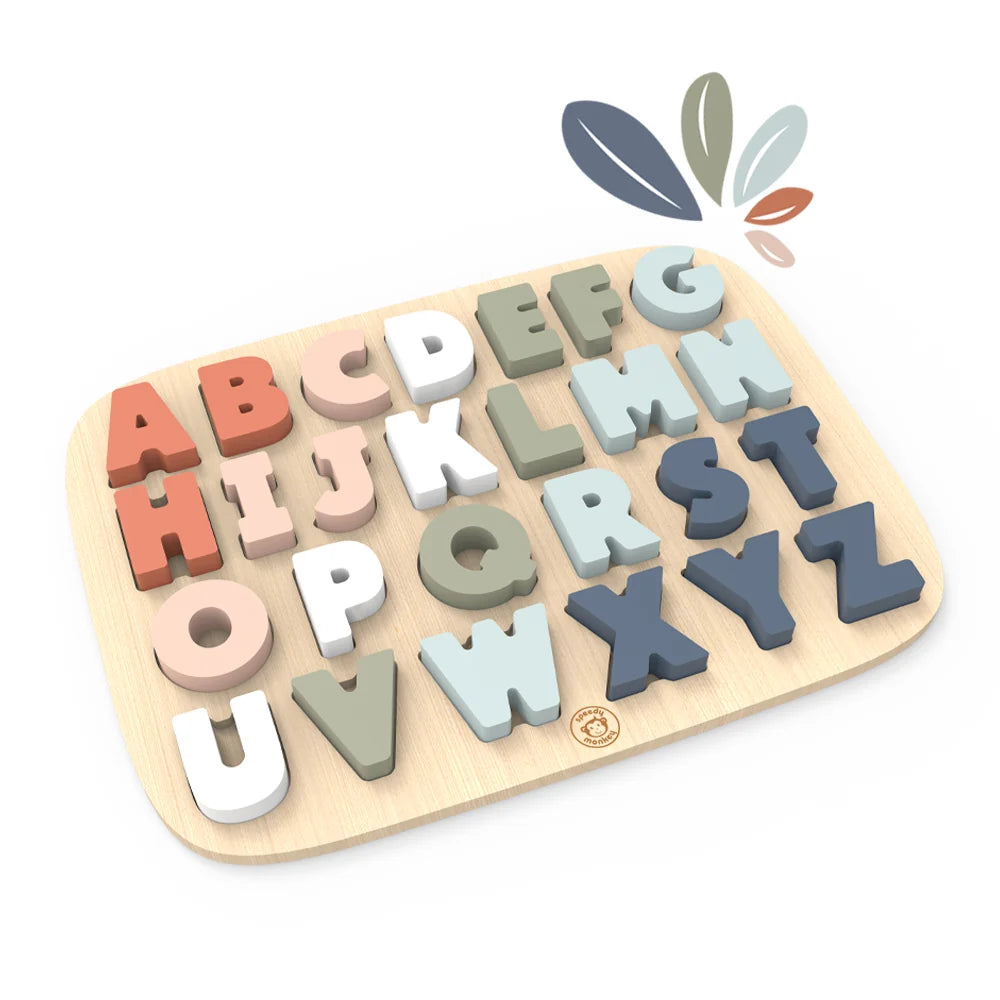 Houten Alfabetpuzzel ABC – Speedy Monkey Letterpuzzel 2+