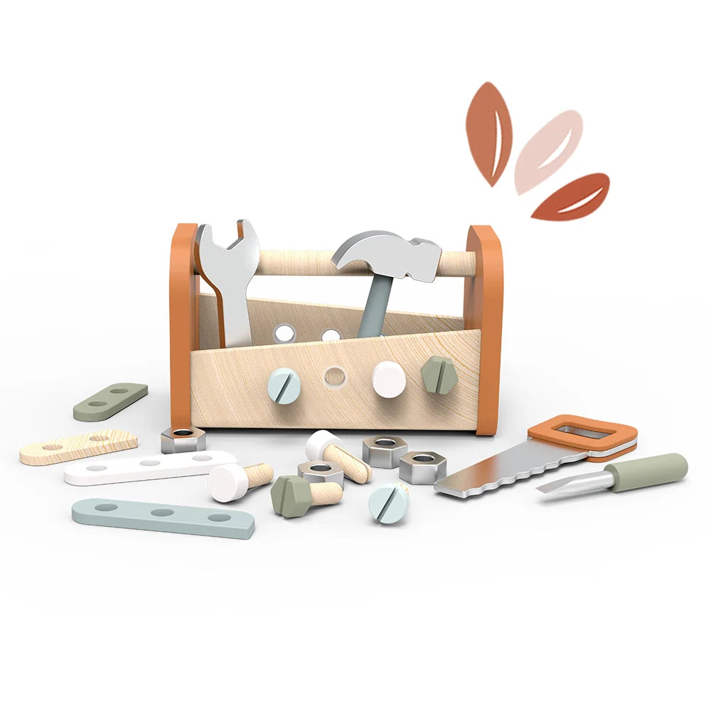 Houten Gereedschapskist Kluswerkbank 2-in-1 – Speedy Monkey Speelgoed