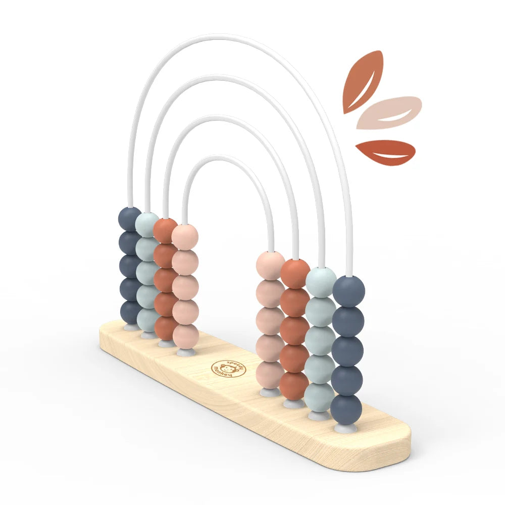 Houten Regenboog Telraam met Kralen – Speedy Monkey Speelgoed 12m+