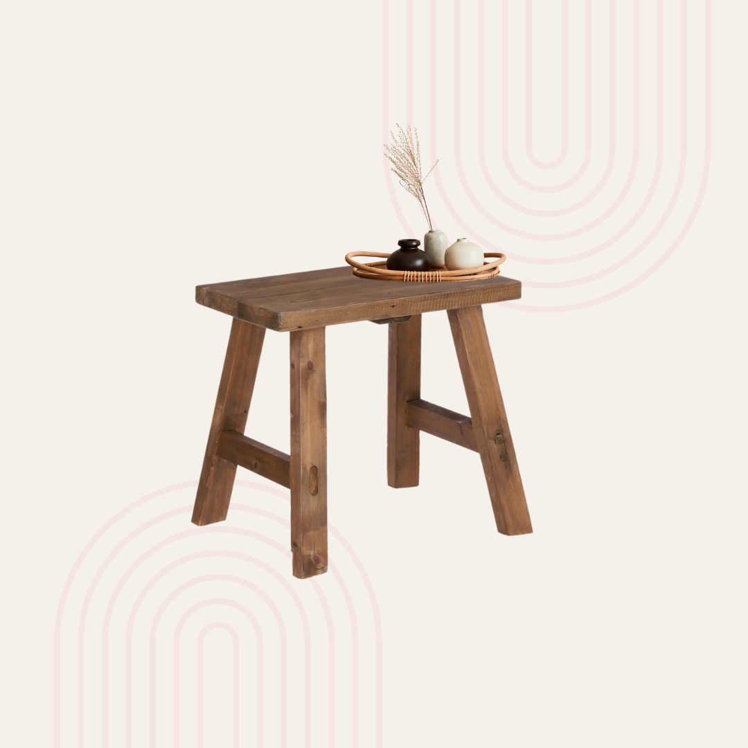 Bold Houten Krukje Gerecycled Hout