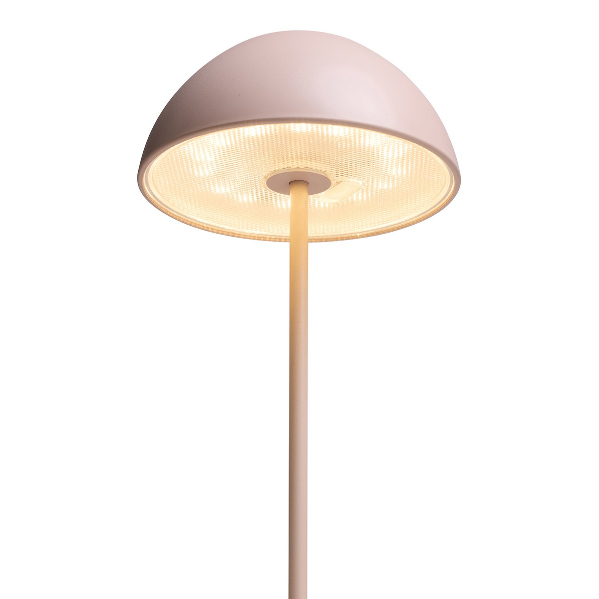 Luna draadloze LED oplaadbare tafellamp in zacht roze tint
