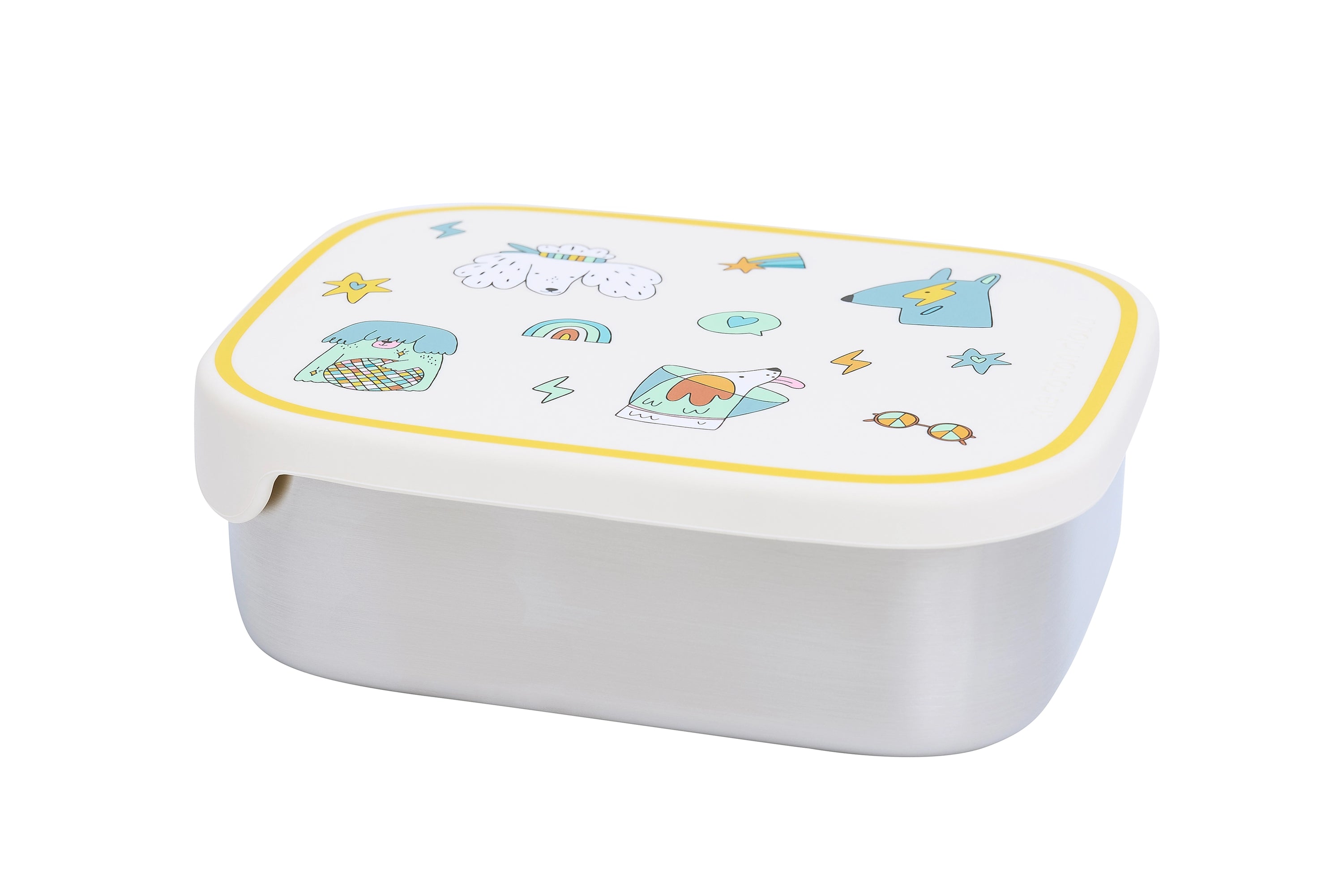 Rvs Lunchbox/Brooddoos  - Funky dogs - The Cotton Cloud