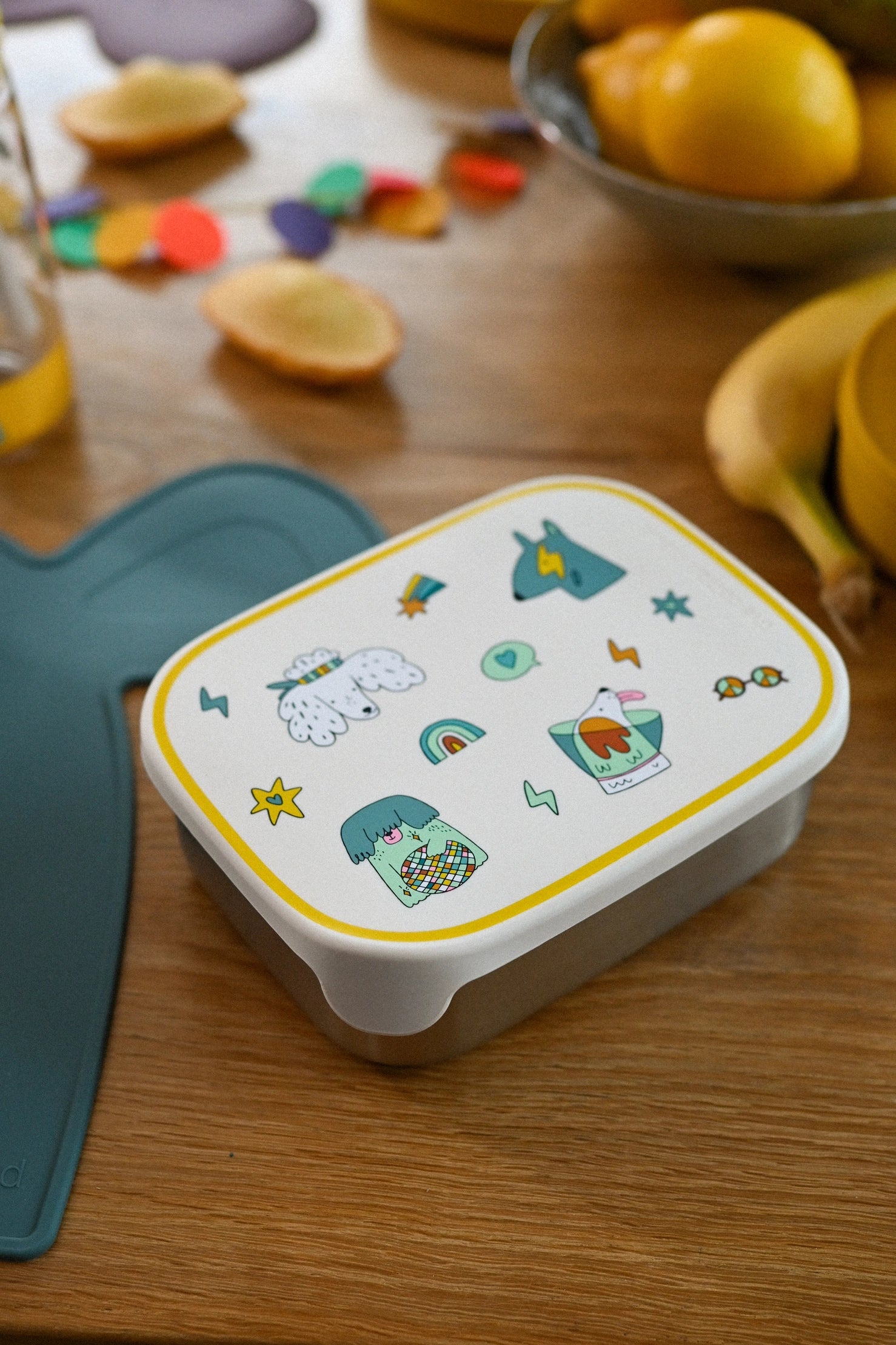 Rvs Lunchbox/Brooddoos  - Funky dogs - The Cotton Cloud