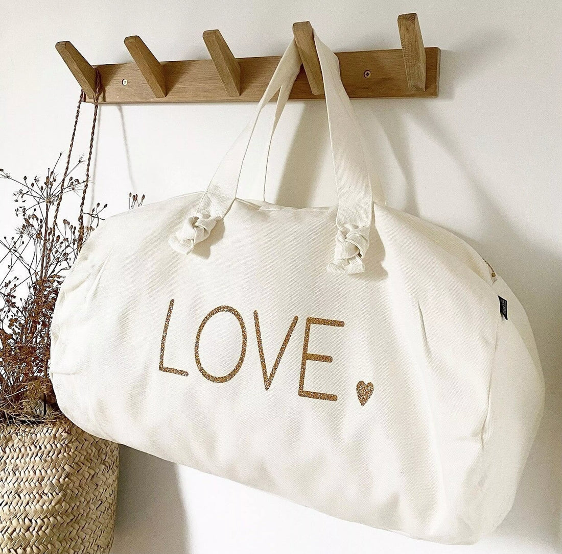 Marcel &amp; Lily – Duffel Bag melkwit &quot;LOVE&quot;