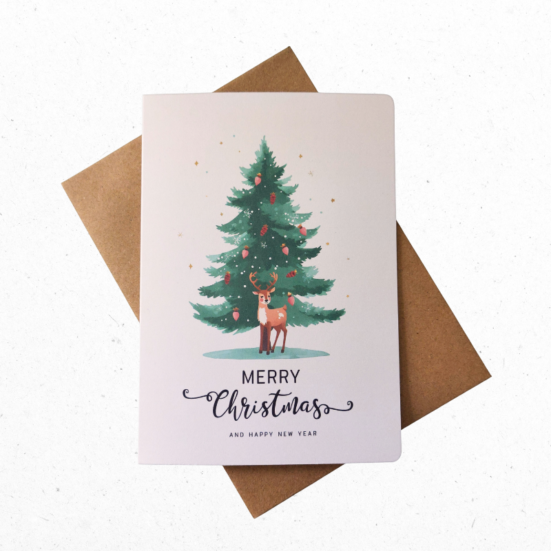 Merry Christmas and Happy New Year – A6 Wenskaart van The Card Studio