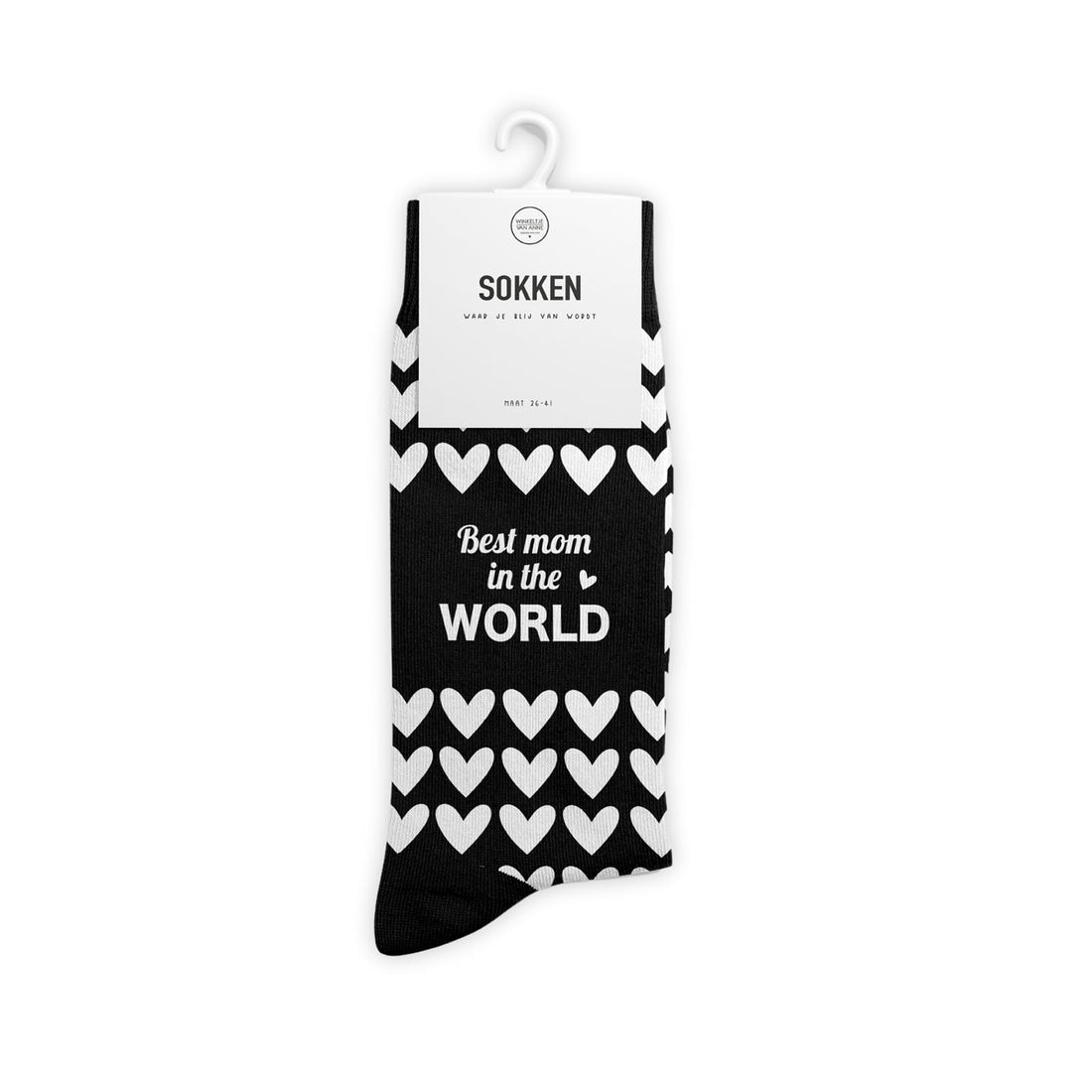 Leuke hartjes Sokken / Best mom in the WORLD - Maat 36-41