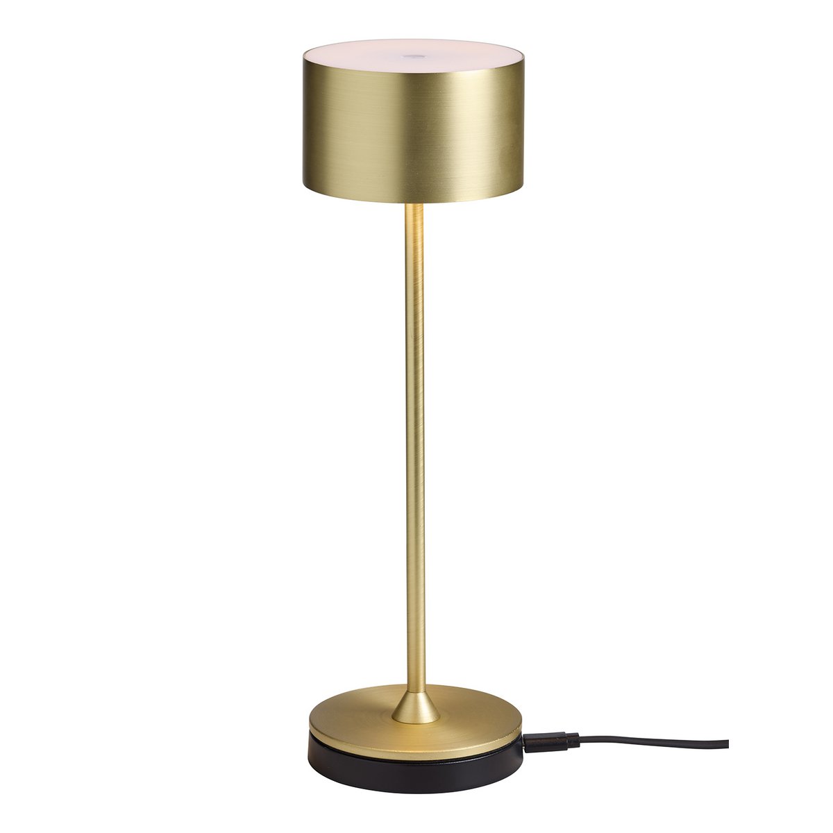 Oplaadbaar draadloze LED Bistro tafellampje geborsteld messing