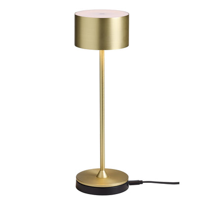 Oplaadbaar draadloze LED Bistro tafellampje geborsteld messing