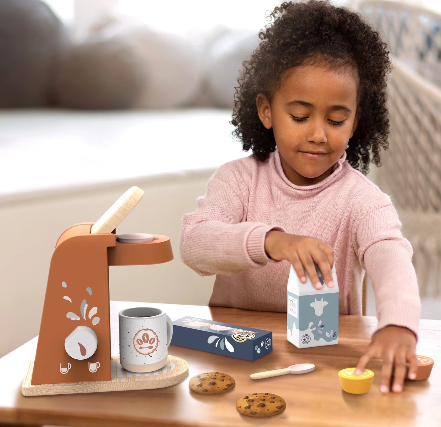 Houten Koffiezetapparaat Speelset met Accessoires – Speedy Monkey Koffiemachine