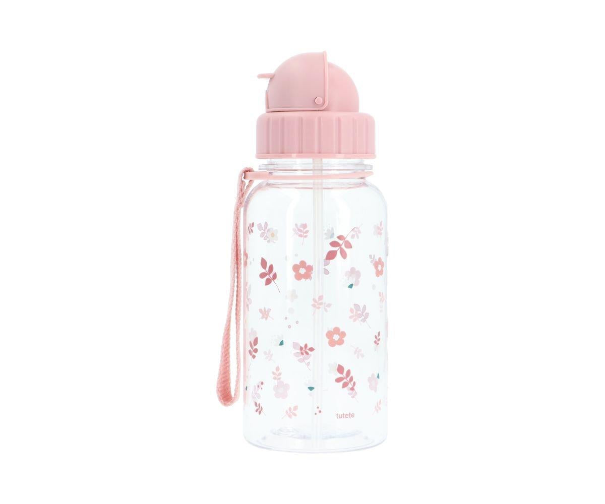 Tutete Kids Tritan drinkfles 500ml | Roze bladeren