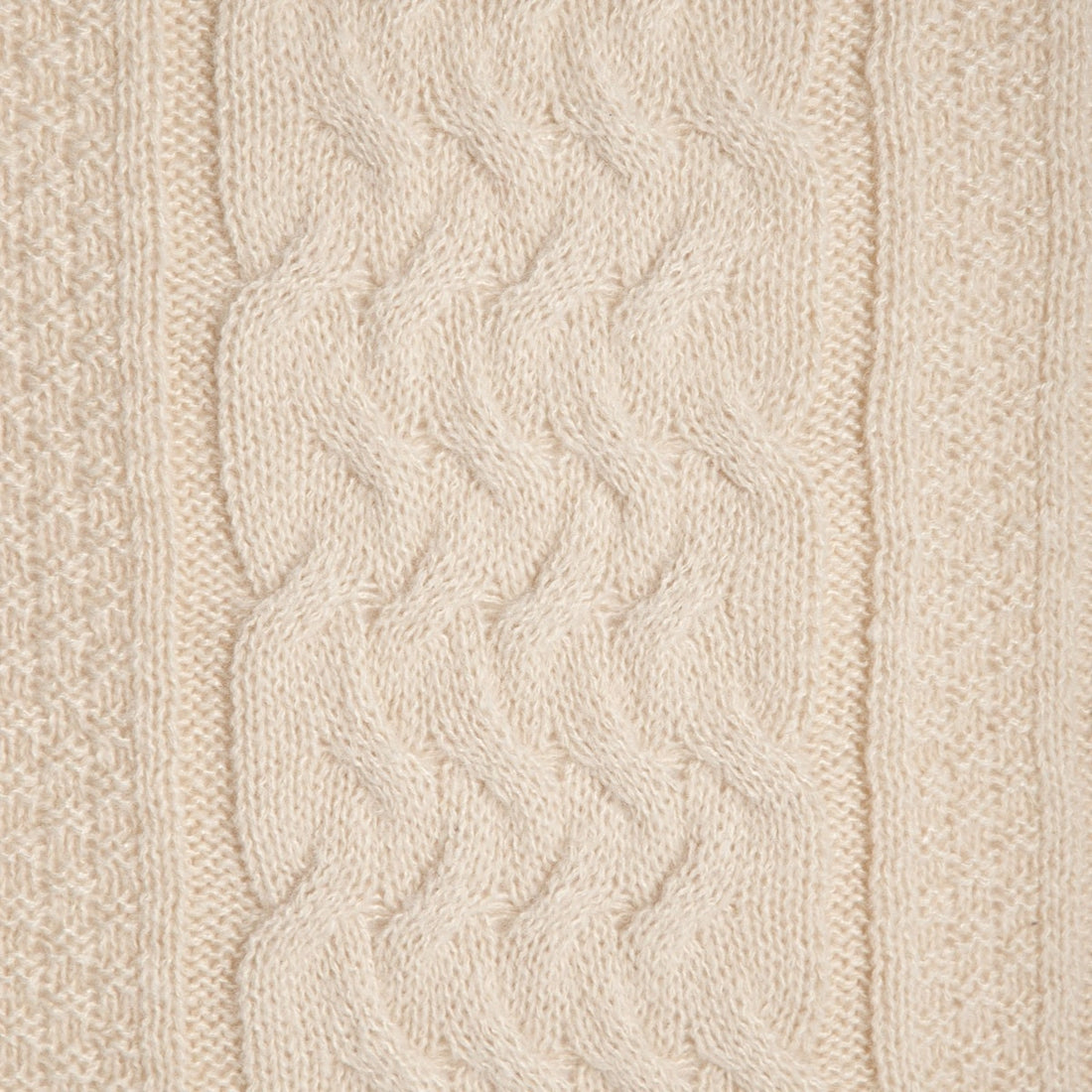 FLAVE Kussensloop | Zacht beige kussenhoes met gebreide structuur | 45 x 45