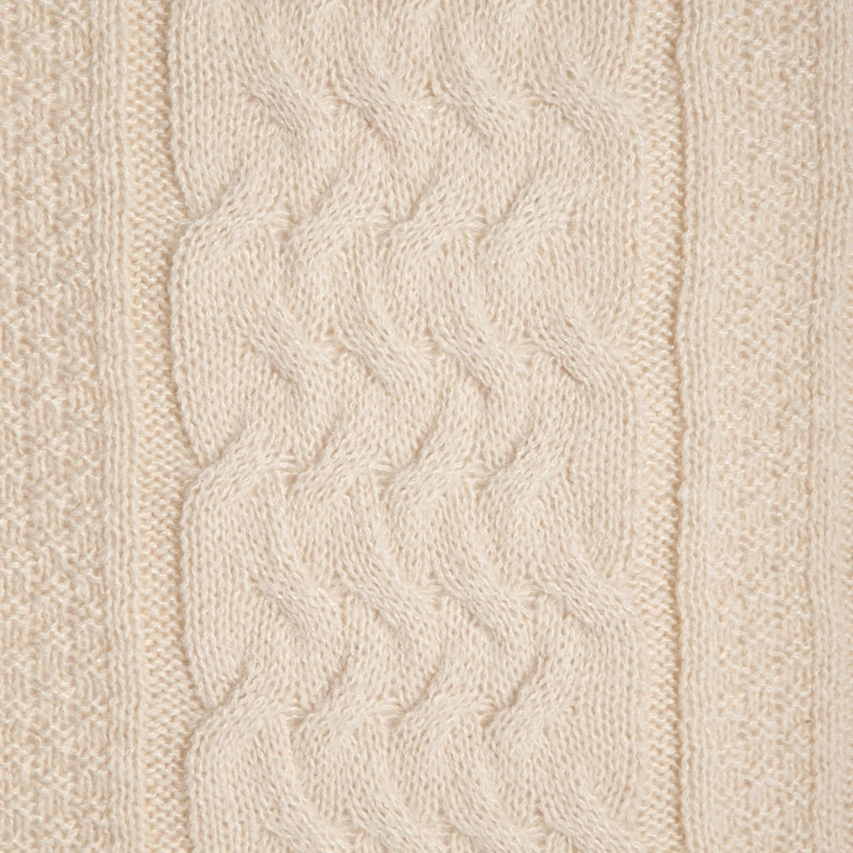 FLAVE Kussensloop | Zacht beige kussenhoes met gebreide structuur | 45 x 45