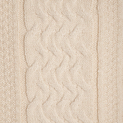 FLAVE Kussensloop | Zacht beige kussenhoes met gebreide structuur | 45 x 45