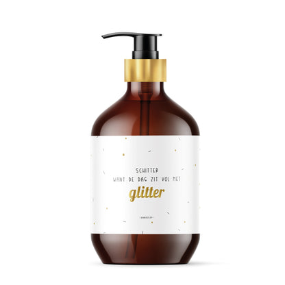 Luxe handzeep | Schitter want de dag zit vol glitter | Goudfolie