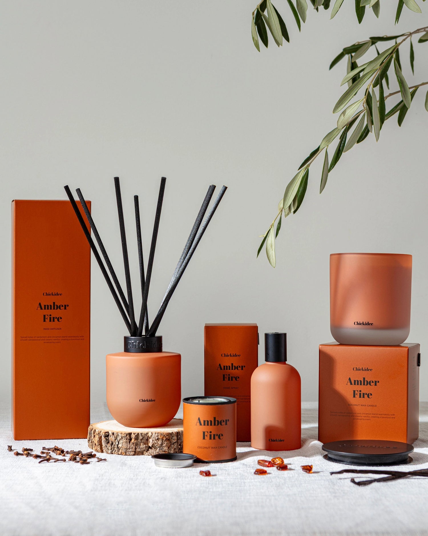 Chickidee - Amber Fire Core Geurstokjes 200ml