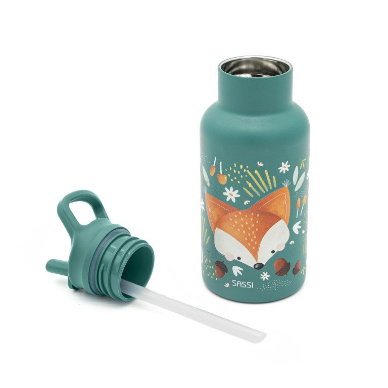Drinkfles kind RVS geïsoleerd - 350 ml - Crunchy de Vos