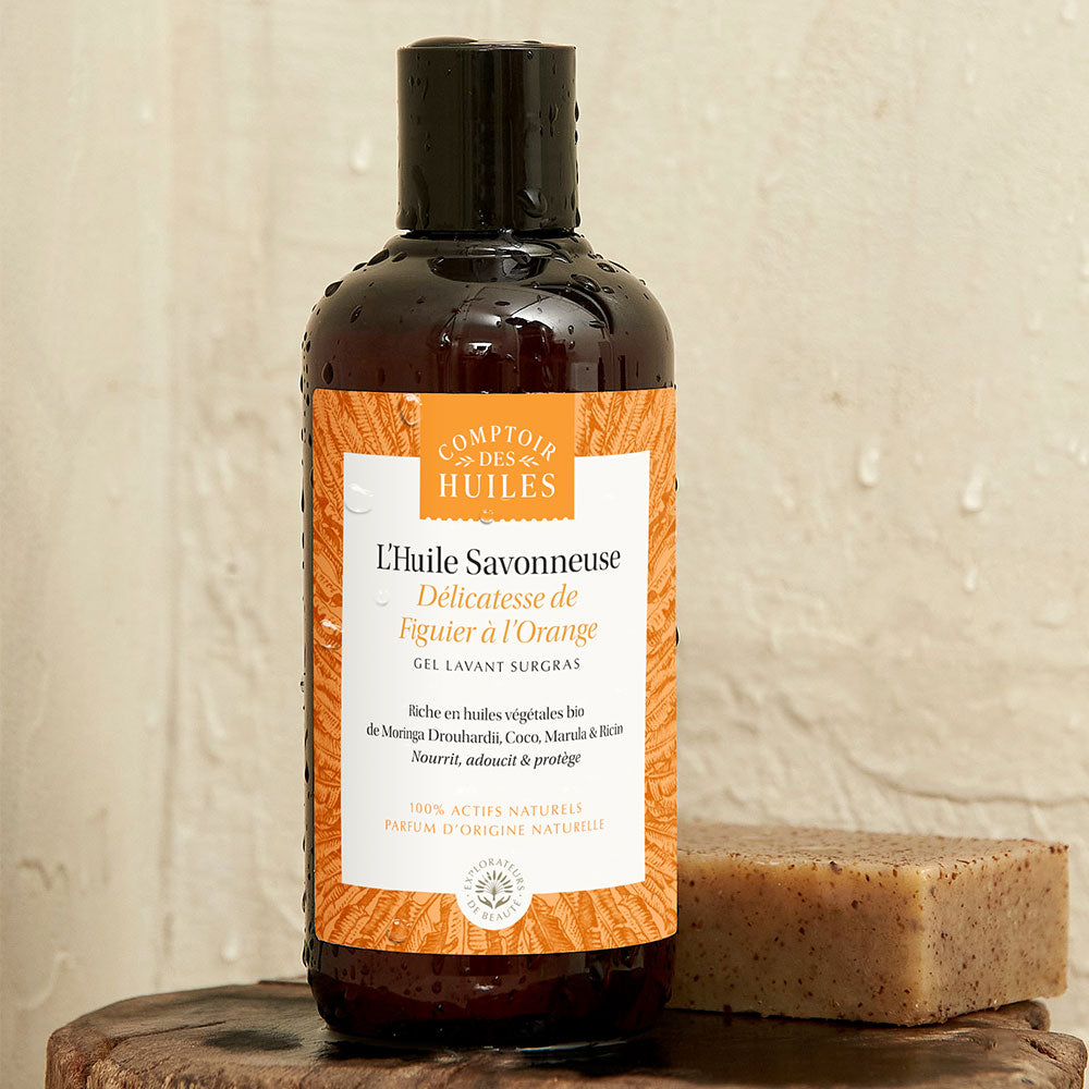 Biologische douche &amp; badolie - Sinaasappel &amp; vijgen - Comptoir des Huiles