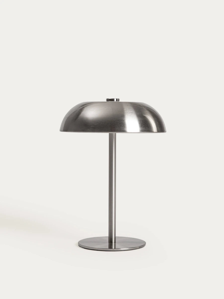 Japandi Tafellamp PIXEL – Zilver metaal – Oplaadbaar