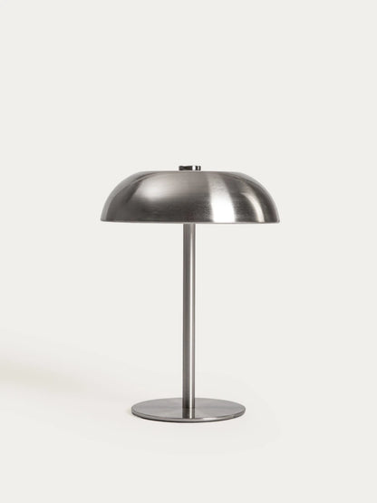 Japandi Tafellamp PIXEL – Zilver metaal – Oplaadbaar