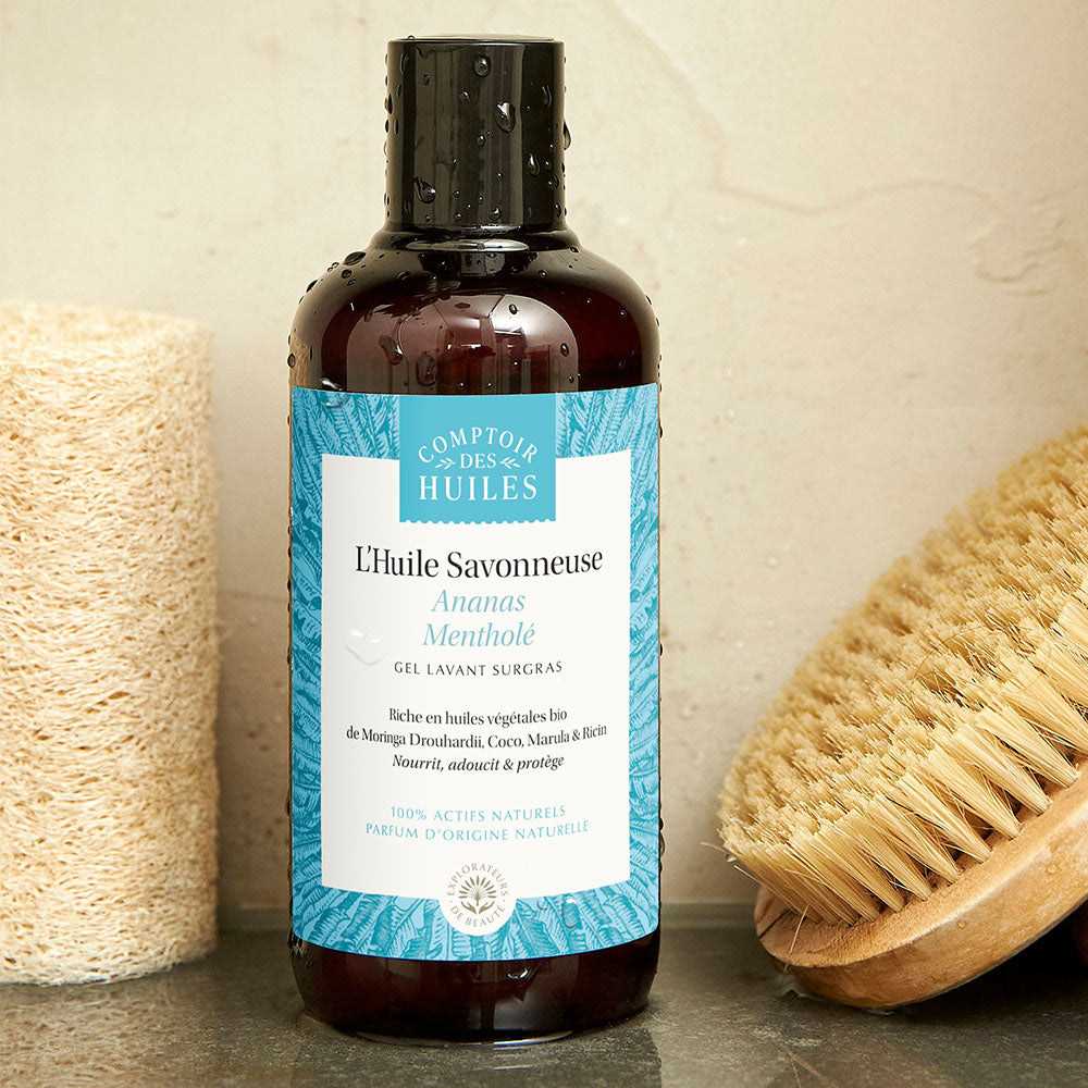 Biologische douche &amp; badolie - Ananas Mint - Comptoir des Huiles