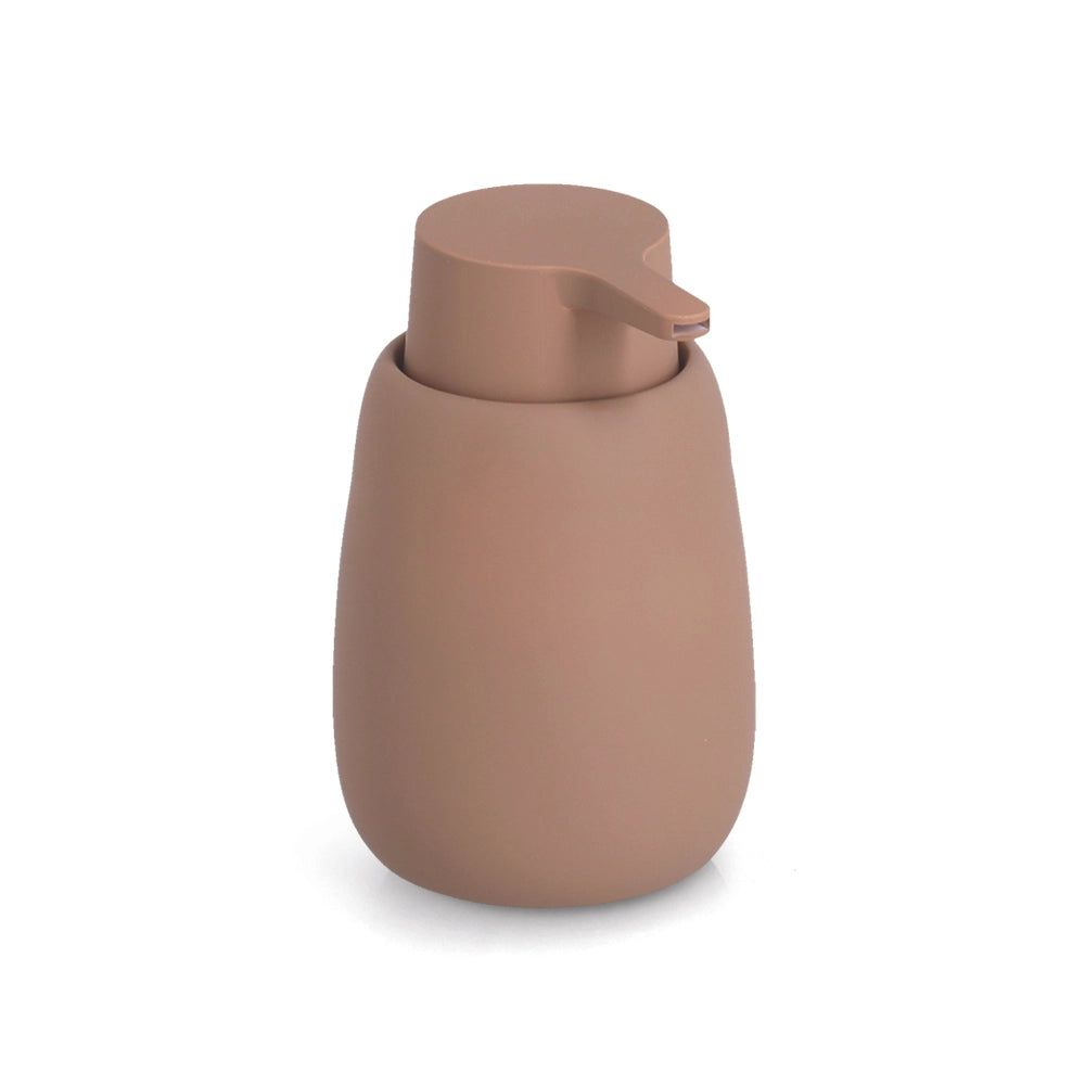 Zeepdispenser, keramiek, mocca - Zeller Present