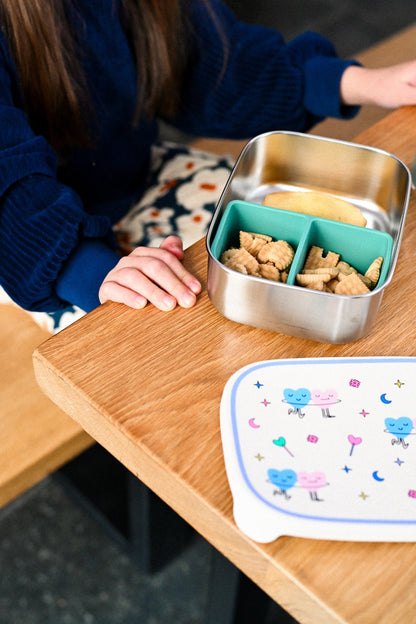 Rvs Lunchbox/Brooddoos  - Dancing Hearts - The Cotton Cloud