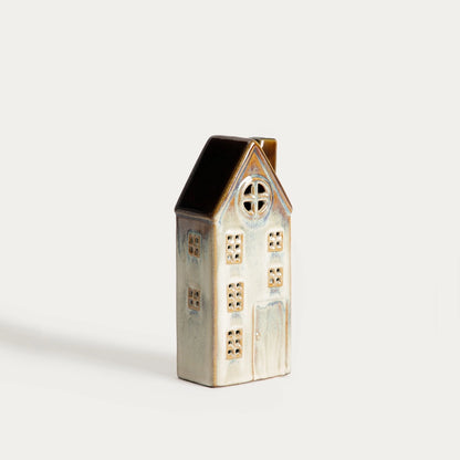 Keramisch Decoratief Led Stadshuis | VILLAGE | 10×7,4×14,6 cm