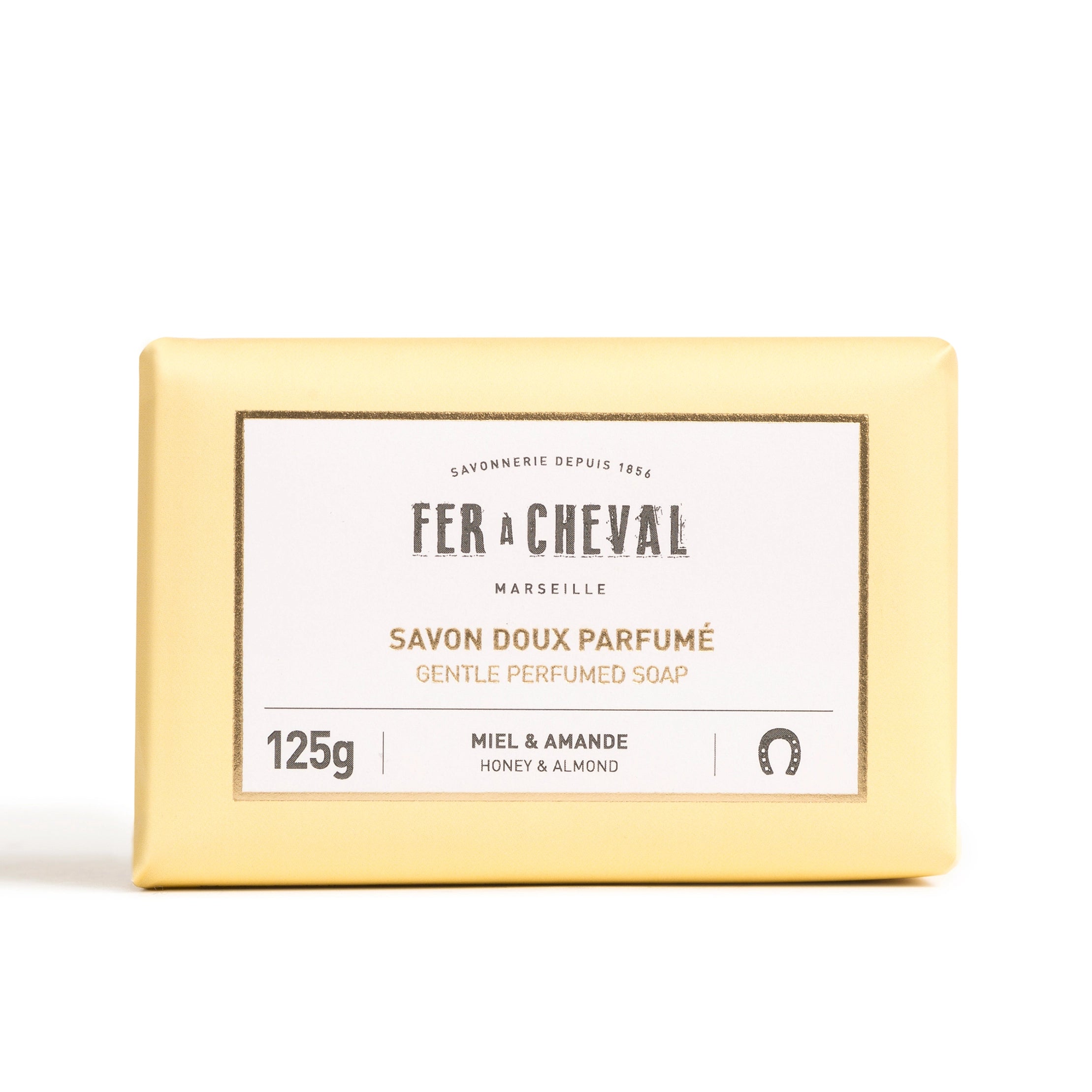 Soft Marseille soap with honey and almond scent