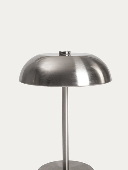 Japandi Tafellamp PIXEL – Zilver metaal – Oplaadbaar