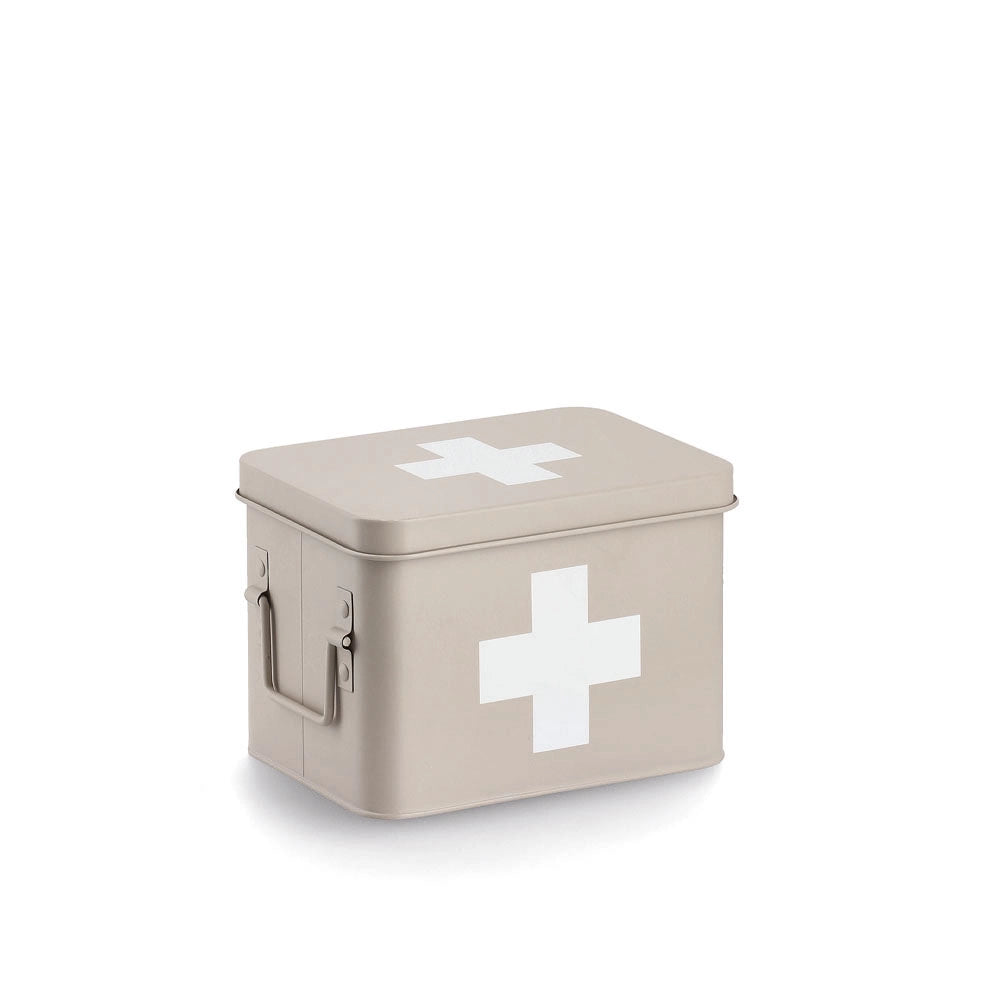 Zeller Medicijnkist / Verbanddoos – Metaal – Beige met Wit Kruis