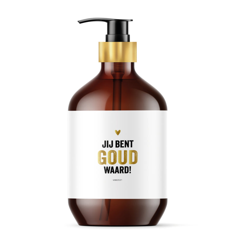 Luxe handzeep | Jij bent goud waard | Goudfolie