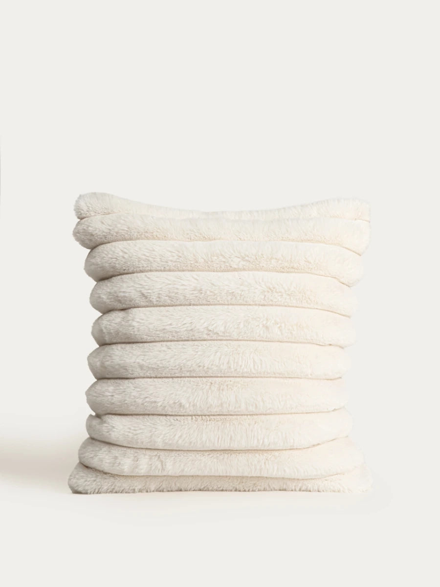 Japandi Kussensloop Ecru | ARVELO | Zacht Luxe Kussenhoes  | 45x45 cm