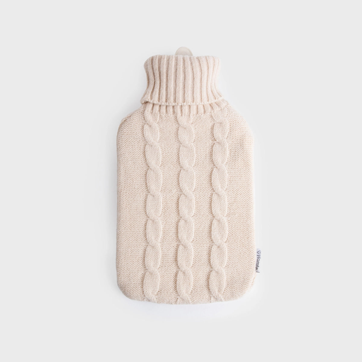 BLISS Warmwaterkruik beige met knusse gebreide hoes | 2L