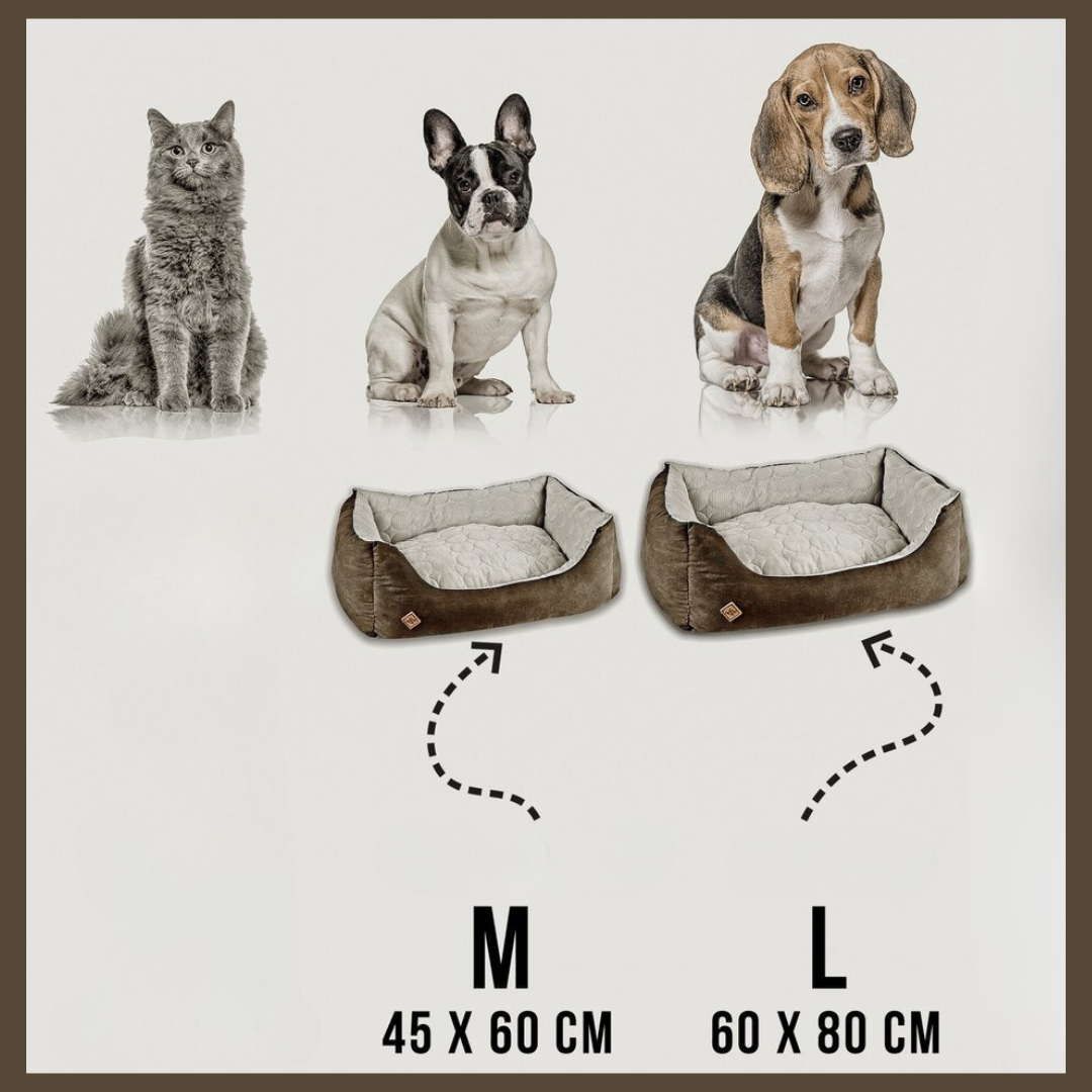 Hondenbed - Kattenbed Medium zilver/mos groen | Ne&amp;No