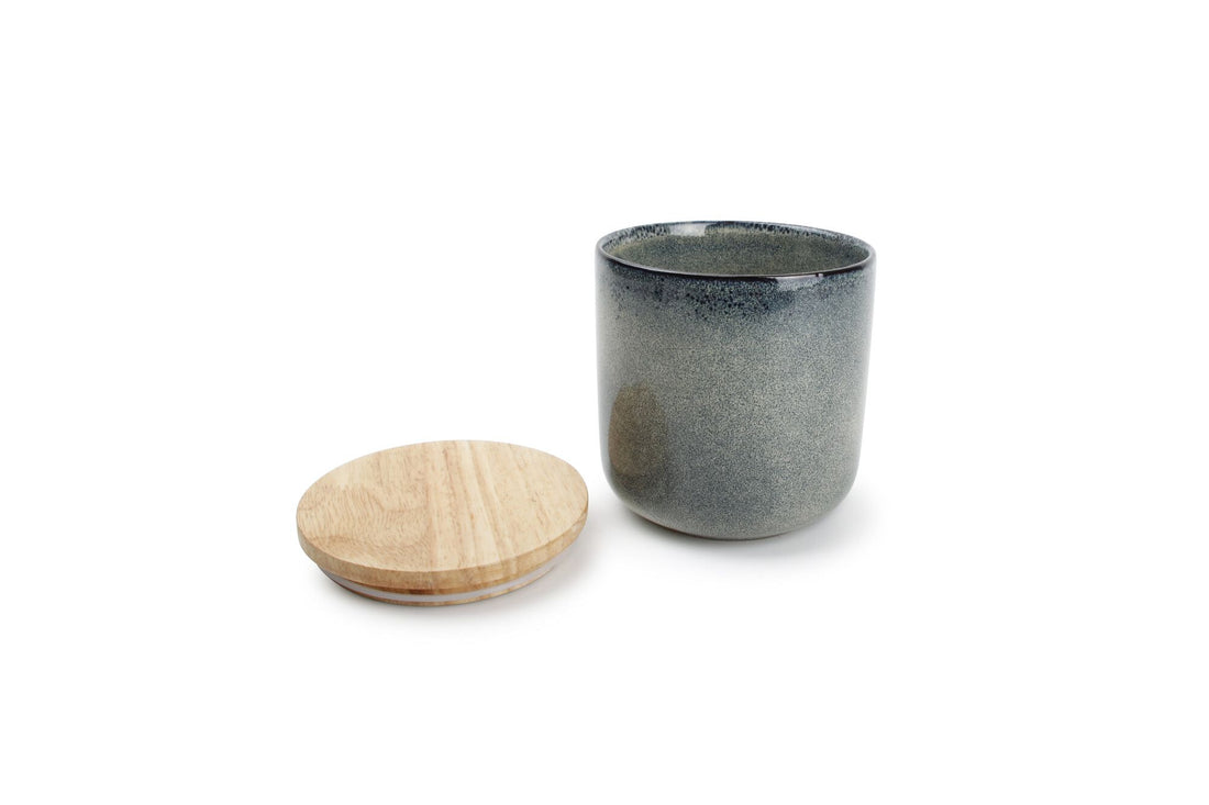 Voorraadpot groen/blauw Meridian 12xH12cm  - Salt&amp;Pepper