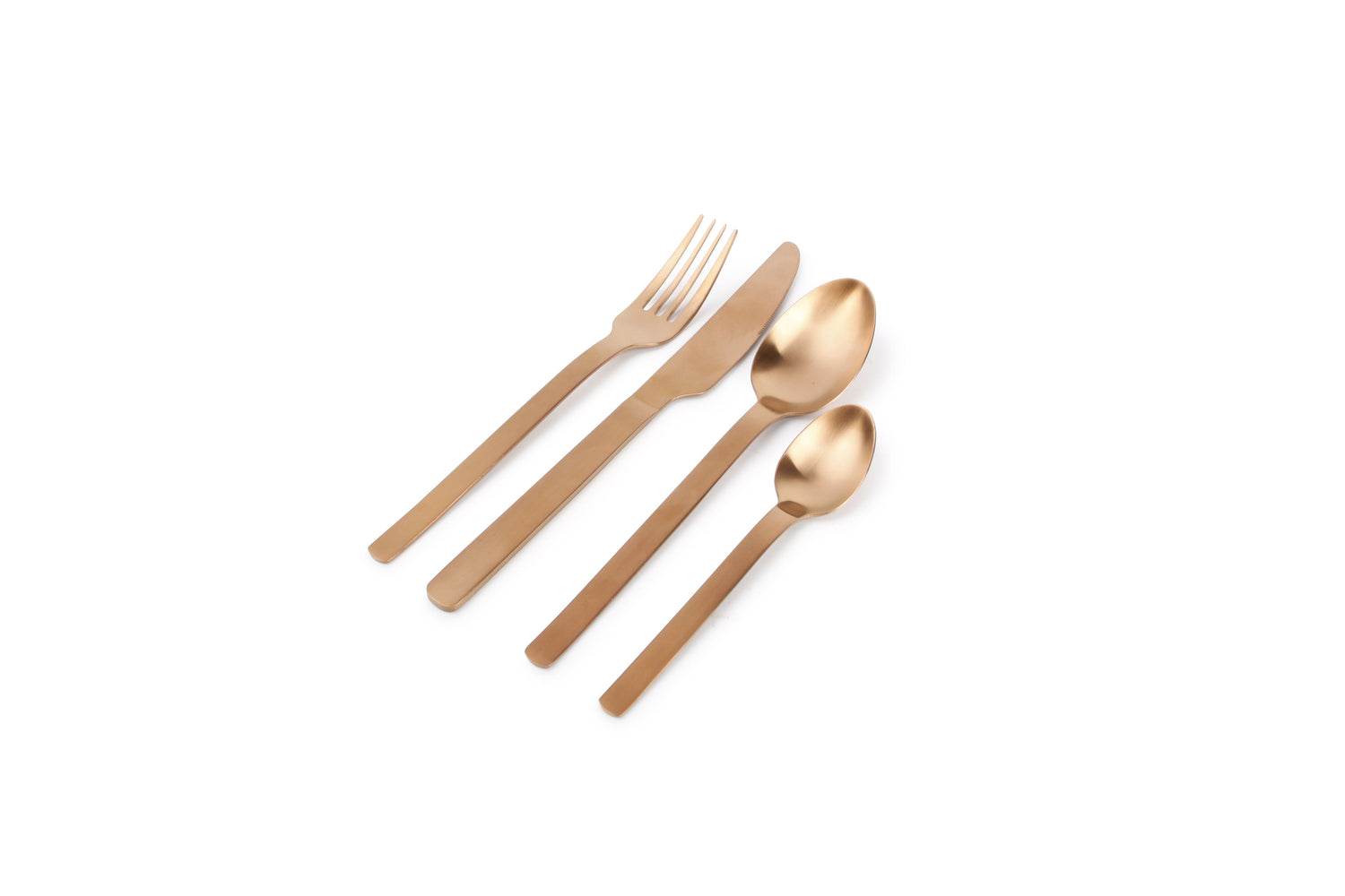 Slim 24-piece cutlery set matte rose gold - ONA