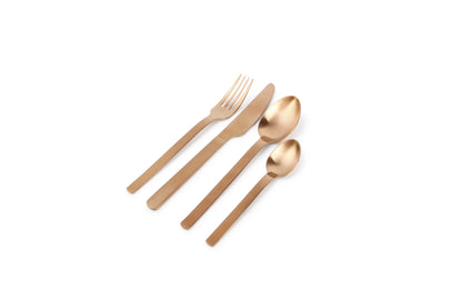 Slim 24-piece cutlery set matte rose gold - ONA