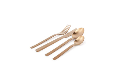 Slim 24-piece cutlery set matte rose gold - ONA